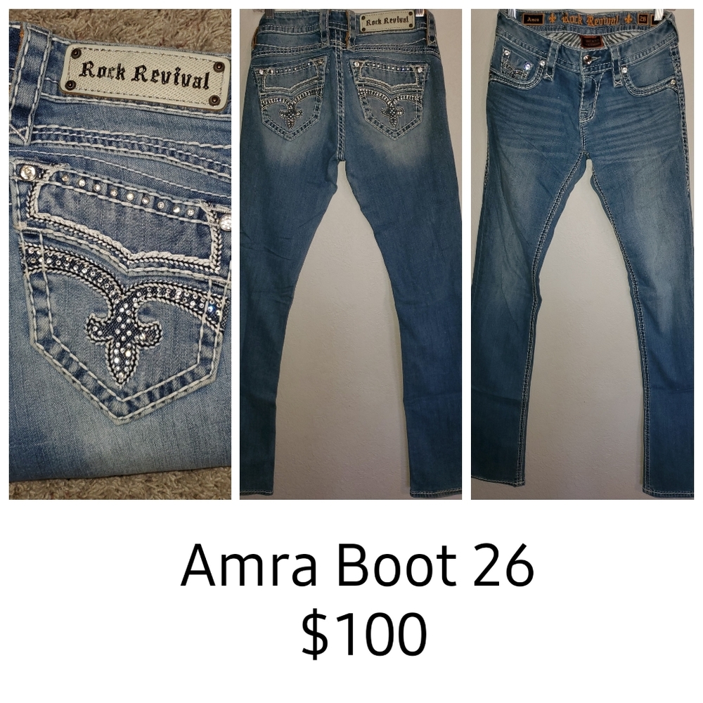 Amra Boot Rock Revival Jeans